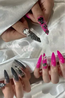 【オフあり】ロングメニュー♢﻿チップ長さだし10本★4本パーツ付け放題