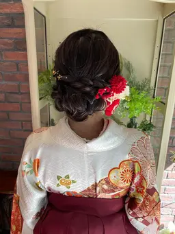 ヘアセット+振り袖着付け