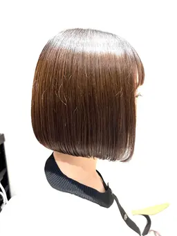 ボブカット+髪質改善ストレート