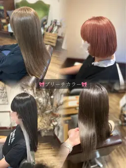 『ミニモセール限定40%off』【ブリーチ‎ෆ˚】ブリーチありWカラー🎀🤍＋髪質改善cureトリートメント🪽🤍