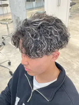 カット+パーマ+ハイライト