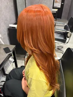 ブリーチリタッチ＋オンカラー(中明度)＋トリートメント🫧