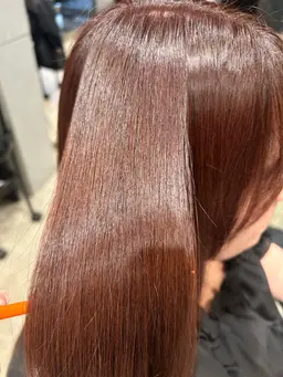 🩵艶髪No.1🩵カット＋髪質改善カラー＋酸性ストレート(ロング料金＋1000円～)