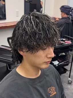 【SNSで話題✨】【メンズ限定】【✨minimo限定✨】カット＋メッシュキャップハイライト＋カラー