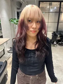 👱‍♀️ブリーチリタッチ + オンカラー +水トリートメント