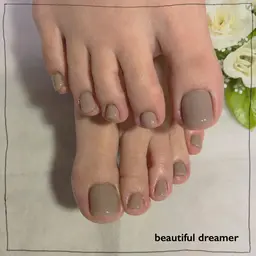 Foot【OneColor】ワンカラーorクリア仕上げ✨(ファイリング&ウォーターケア込み)🫐