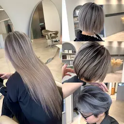 カット+ブリーチ+シャドールーツ&バレイヤージュ