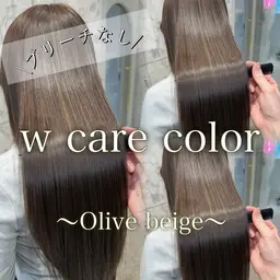 🩵ミニモ限定🤍⭐️カット✨ブリーチなしダブルカラー✨+💧選べる髪質改善トリートメント💧