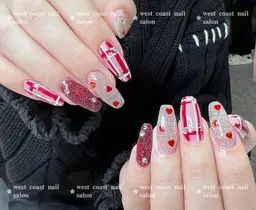 《長さ出し》オフなし✨チップスカルプ長さ出し10本+シンプルデザイン（アート4本まで/持ち込みok)❤️