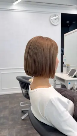 縮毛矯正×ブリーチなしベージュカラー