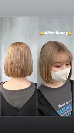 リタッチ（ケアブリーチ込み）＋カラー＋毛先cut🫶🏻✨