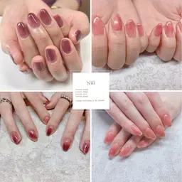 オフあり🌷　チーク風ニュアンスネイル