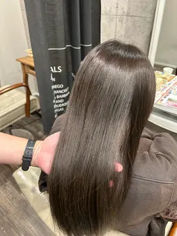 艶カラー+超音波トリートメント