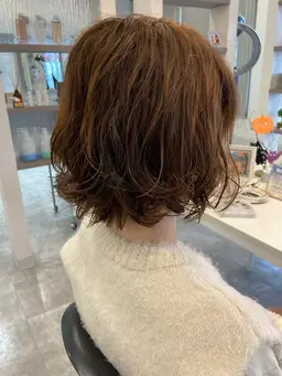 レディースカット×パーマ