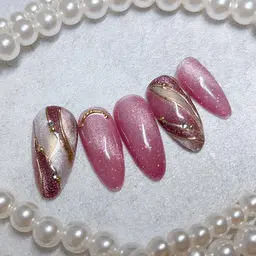 【初回ジェルオフ無料】持ち込みデザイン🆗💕90分やり放題コース(丁寧ケア&パラジェル+1100)長さだし+660円​〜​