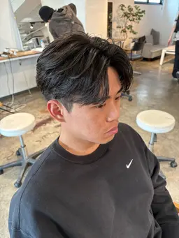 前髪上がりにくいメンズ向け✨韓国風カット➕ダウンパーマ➕スポットパーマ、ステムパーマ➕臭い消しトリートメント