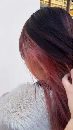 ✨💜ブリーチ込みのダブルカラー（インナー、イヤリング、フェイスフレーミング）💜✨