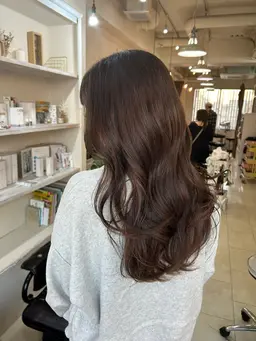 【透明感カラー🫧】【U30限定❣️】透明感ワンカラー➕ヘアケアトリートメント➕ゆるふわ巻き💕💕