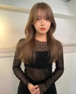 【ブリーチせずに透ける髪色🫧】ライトニングダブルケアカラー+カット+トリートメント