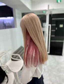 【🍯お悩みの方はこちら🍯】💛ダブルカラー（1ブリーチ✖️カラー）2stepトリートメント💛インナーカラー💛