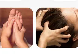 【特別セット】月:若石足つぼ 70分 + 炭酸ドライヘッドスパ 20分