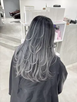 女性人気NO.1外人風カラー【バレイヤージュ】筋感のあるシャドウルーツカラー🪡🪡ロング料金無し