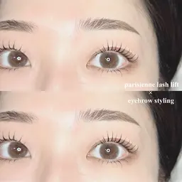 パリジェンヌラッシュリフト×美眉スタイリング(wax脱毛込)/ラッシュリフト変更🉑