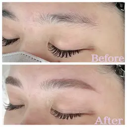 【アイブロウスタイリング】ワックス脱毛➕仕上げメイク