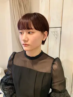 前髪カット、ダメージレスカラー、超音波トリートメント