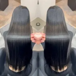 【🖤バージン毛​〜​カラー毛🖤】✨🪞コスメ縮毛矯正🪞✨+キューティクル補修2stepトリートメント🫧