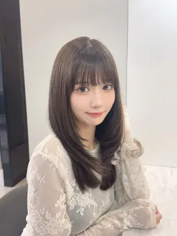 ❤️‍🔥人気menu❤️‍🔥カット＋うる艶カラー＋Aujua 5stepトリートメント【韓国ヘア/ロング料金なし】