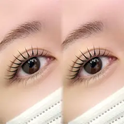 人気No1🌟韓国風ワンホン束感まつげパーマ上🌟コラーゲンアイパック付💗コーティング美容液付💗