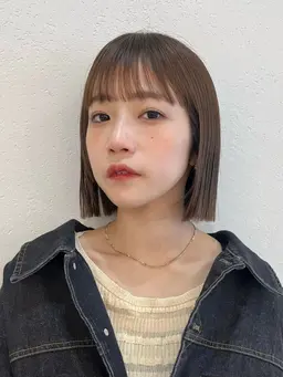 ［カット+カラー＋クイックトリートメント］レイヤーぱつっとヘア透明感カラー🤍