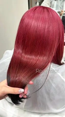 【🍓暖色カラー🍓】全頭1回ブリーチ＋カラー