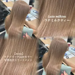 【🤍大人気メニュー🤍】カット＋ケア込みWカラー＋髪質改善トリートメント🪽♡