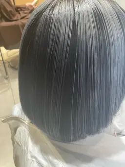 髪質改善配合アルカリコントロール艶カラー＋カラー専用髪質改善酸熱トリートメント