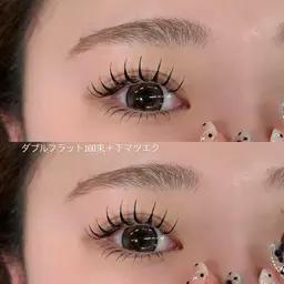 【✨ご新規様限定クーポン✨】まつ毛エクステダブルフラット100束(オフ込み)