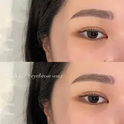 パリジェンヌラッシュリフト+美眉アイブロウwax1回 ★再来様指名料別途+550円