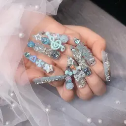 🌸オフなし🌸【チップ長さだし】💅ゴテゴテにしたい方向け🎶ྀིパーツ全部つけ放題✨