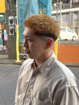 【柏・次世代トレンド】メンズカット＋ケアブリーチ＋選べるパーマ(波巻き/ツイスパ/ニュアンス・フェザー/シャドウパーマ)