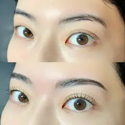 まつ毛パーマ&ハリウッドブロウリフト(WAX込)¥8000