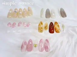 新規限定✨【オフなし】simpleニュアンスネイル10種¥8000~