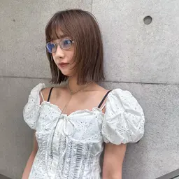 【ボブカット+ブリーチなしダブルカラー🤍】ブリーチを使わずに髪に優しく明るくしたい方へ🪄