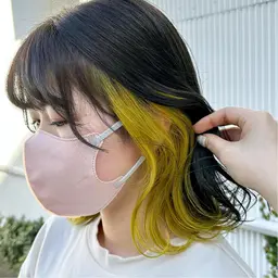 【イヤリングカラー🧡】ケアブリーチ1回＋オンカラー＋全体カラー＋艶TR✨