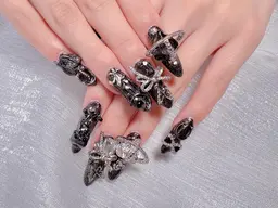 🧚‍♀️チップ長さだしワンカラー/ラメグラ+パーツつけ放題