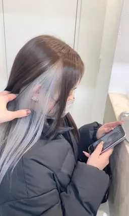 【全頭ブリーチをしたくない方向け！】イヤリングブリーチ＋オンカラー✨お仕上げ無料！