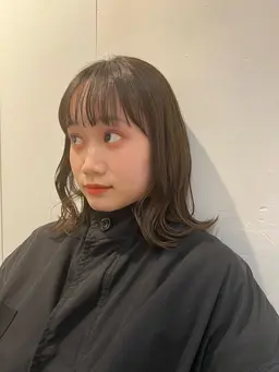 カット＋ナチュラルストレートパーマ🤍