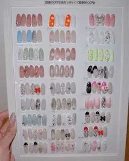 定額デザイン長さだしジェルチップスカルプMサイズメニュー