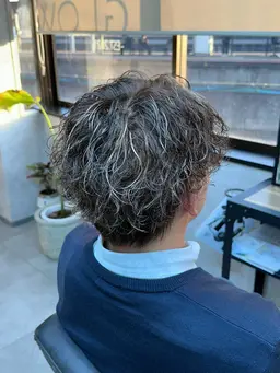 15%off❗️メンズカット+ケアパーマ+ハイライト