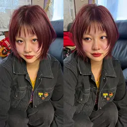 【maiオリジナル･:*】【ミニモ学割】カット+カラー+縮毛矯正+2stepトリートメント🏈